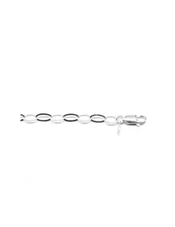 Shop Pulsera cadena eslabones ovalados lisos plata de Ley Pulseras De Oro Grabado|Pulseras De Oro