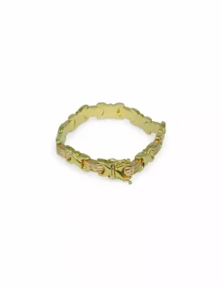 Fashion Pulsera calada bicolor forma x oro 18k - 20cm Pulseras De Plata|Pulseras De Oro
