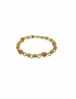 Best Sale Pulsera coral oro 18k - 21cm Pulseras De Plata|Pulseras De Oro