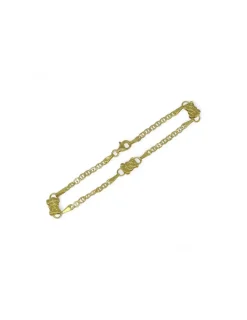 Clearance Pulsera de ositos oro 18k - 19cm Pulseras De Plata|Pulseras De Oro