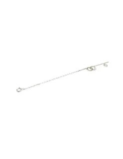 Discount Pulsera  dos aros y chatón circonitas plata de Ley - regulable Pulseras De Oro