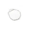 Online Pulsera dos cadenas singapur y forzada alargador plata - 17cm Pulseras De Oro Grabado|Pulseras De Oro