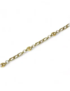 Cheap Pulsera eslabón barbada y calabrote oro 18k - 18cm Pulseras De Plata|Pulseras De Oro
