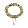New Pulsera eslabón bismark con circonitas c. seguridad oro 18k - 19.50cm Pulseras De Plata|Pulseras De Oro