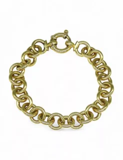 Online Pulsera eslabón rolo oro 18k - 18cm Pulseras De Plata|Pulseras De Oro