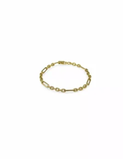 Cheap Pulsera eslabón 6x1 en oro de 18k - 19cm Pulseras De Plata|Pulseras De Oro