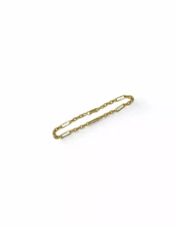 Cheap Pulsera eslabón 6x1 en oro de 18k - 19cm Pulseras De Plata|Pulseras De Oro