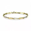 Shop Pulsera eslabones bicolor oro 18k - 19cm Pulseras De Plata|Pulseras De Oro