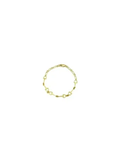 Fashion Pulsera estribos y eslabones ancla 1x1 oro 18k - 19cm Pulseras De Plata|Pulseras De Oro