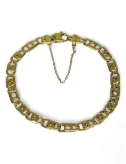New Pulsera italiana c. seguridad oro 18k - 20cm Pulseras De Plata|Pulseras De Oro