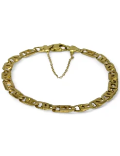 New Pulsera italiana c. seguridad oro 18k - 20cm Pulseras De Plata|Pulseras De Oro