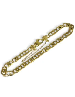 New Pulsera italiana c. seguridad oro 18k - 20cm Pulseras De Plata|Pulseras De Oro