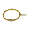 Cheap Pulsera malla con tres circonitas celestes oro 18k - 18cm Pulseras De Plata|Pulseras De Oro