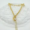 Fashion Pulsera manita con motivo mano con circonitas oro 18k - 19cm Manitas|Pulseras De Plata