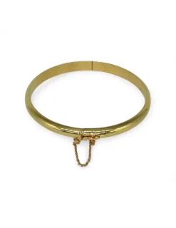 Online Pulsera media caña lisa c. seguridad oro 18k - 6cm Pulseras De Plata|Pulseras De Oro