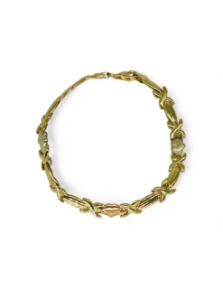 Hot Pulsera motivos tres corazones oro 18k - 19cm Pulseras De Plata|Pulseras De Oro