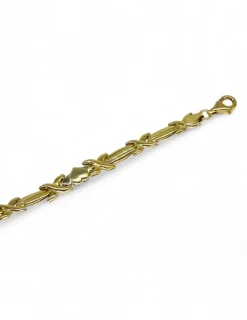 Hot Pulsera motivos tres corazones oro 18k - 19cm Pulseras De Plata|Pulseras De Oro