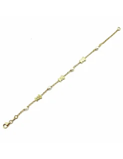 Cheap Pulsera osos y perlas oro 18k - 16.5cm Pulseras De Plata|Pulseras De Oro