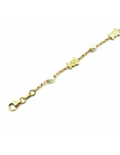 Cheap Pulsera osos y perlas oro 18k - 16.5cm Pulseras De Plata|Pulseras De Oro