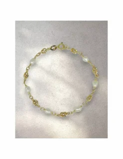 Sale Pulsera perlas oro 18k - 16cm Pulseras De Plata|Pulseras De Oro