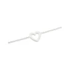 Cheap Pulsera plata con corazón central diamantado Pulseras De Oro