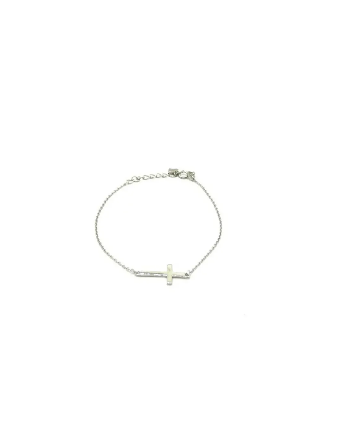 Outlet Pulsera plata cruz horizontal Pulseras De Oro Grabado|Pulseras De Oro