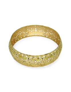 Online Pulsera rígida ancha con dibujo labrada oro 18k - 6.5cm Pulseras De Plata|Pulseras De Oro