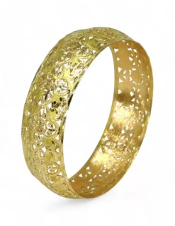 Online Pulsera rígida ancha con dibujo labrada oro 18k - 6.5cm Pulseras De Plata|Pulseras De Oro