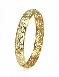 New Pulsera rígida calada oro 18k - 6.8cm Pulseras De Plata|Pulseras De Oro