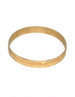 Cheap Pulsera rígida labrada oro rosa 18k -7cm Cañas|Pulseras De Plata