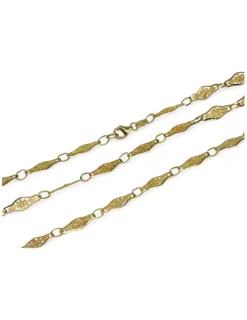 Online Pulsera rombo flores oro 18k - 20cm Pulseras De Plata|Pulseras De Oro