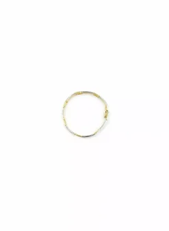 Discount Pulsera semirrígida bicolor oro 18k - 22cm Pulseras De Plata|Pulseras De Oro