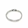 Discount Pulsera semirrígida brillo y mate oro blanco 18k - 20cm Pulseras De Plata|Pulseras De Oro