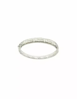 Store Pulsera tipo caña diseño greca con diamantes en oro blanco 18k - 7cm Pulseras Con Brillantes|Pulseras De Plata
