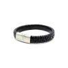 Shop Pulsera trenzada piel marrón cierre acero - 21cm Pulseras De Oro