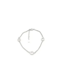 New Pulsera tres aros circonitas plata - 17cm Pulseras De Oro Grabado|Pulseras De Oro