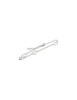 Best Sale Pulsera tres siluetas corazón plata 925 rodio - 17cm Pulseras De Oro Grabado|Pulseras De Oro