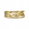 Cheap Pulseras semanario labrado líneas oro 18k - 20cm Semanarios|Pulseras De Plata