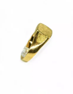 Cheap Sello cuadrado placa satinada lateral labrado oro 18k - T.18 Sellos|Anillos