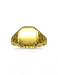 Cheap Sello cuadrado tallado oro 18k - T.27 Sellos|Anillos De Oro