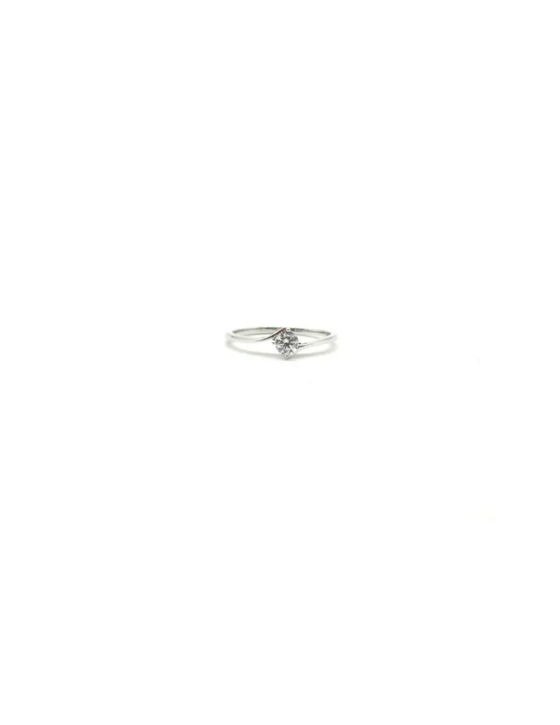 Online Solitario 4 garras cruzado oro blanco 18k Anillos De Oro Blanco|Anillos