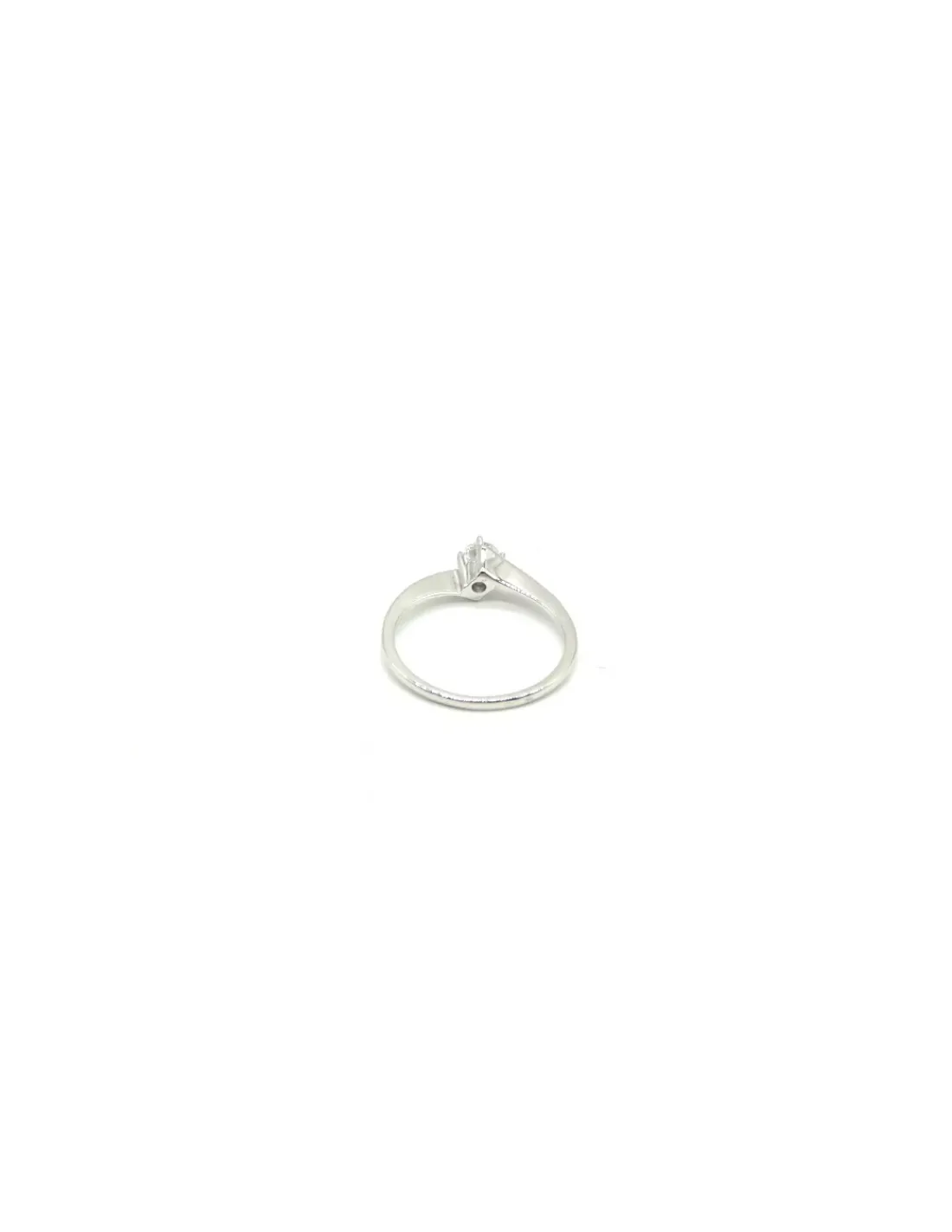 Online Solitario 4 garras cruzado oro blanco 18k Anillos De Oro Blanco|Anillos
