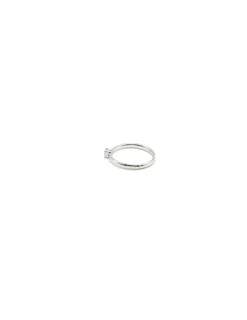 New Solitario 4 garras montura cuadrada oro blanco 18k Anillos De Oro Blanco|Anillos