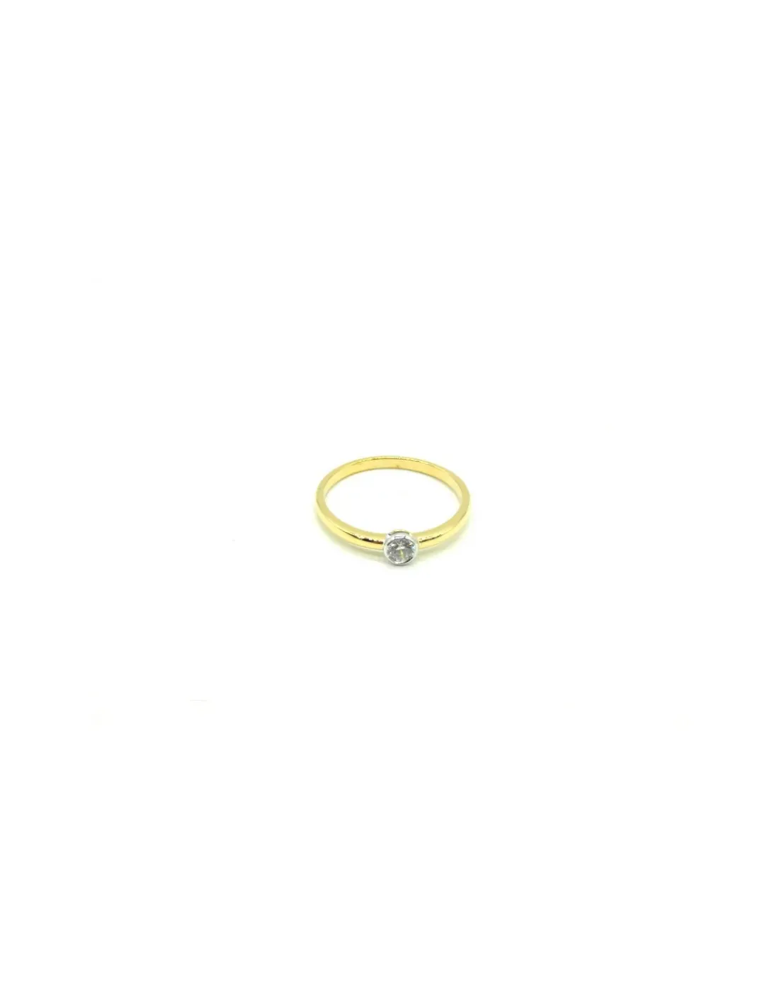 Fashion Solitario chatón oro bicolor 18k Anillos De Oro|Anillos