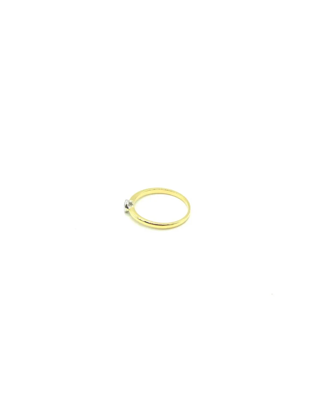Fashion Solitario chatón oro bicolor 18k Anillos De Oro|Anillos