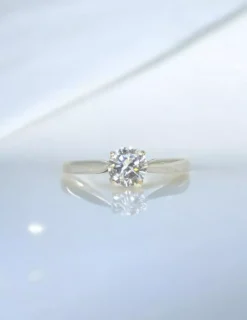 Online Solitario con diamante de 0.75ct oro blanco 18k - T.16 Anillos Con Brillantes|Anillos De Oro Blanco