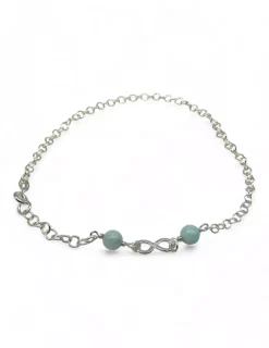 Cheap Tobillera piedras naturales e infinito plata 925 - 25cm Más Joyas