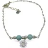 Discount Tobillera piedras naturales y sol plata 925 - 25cm Más Joyas